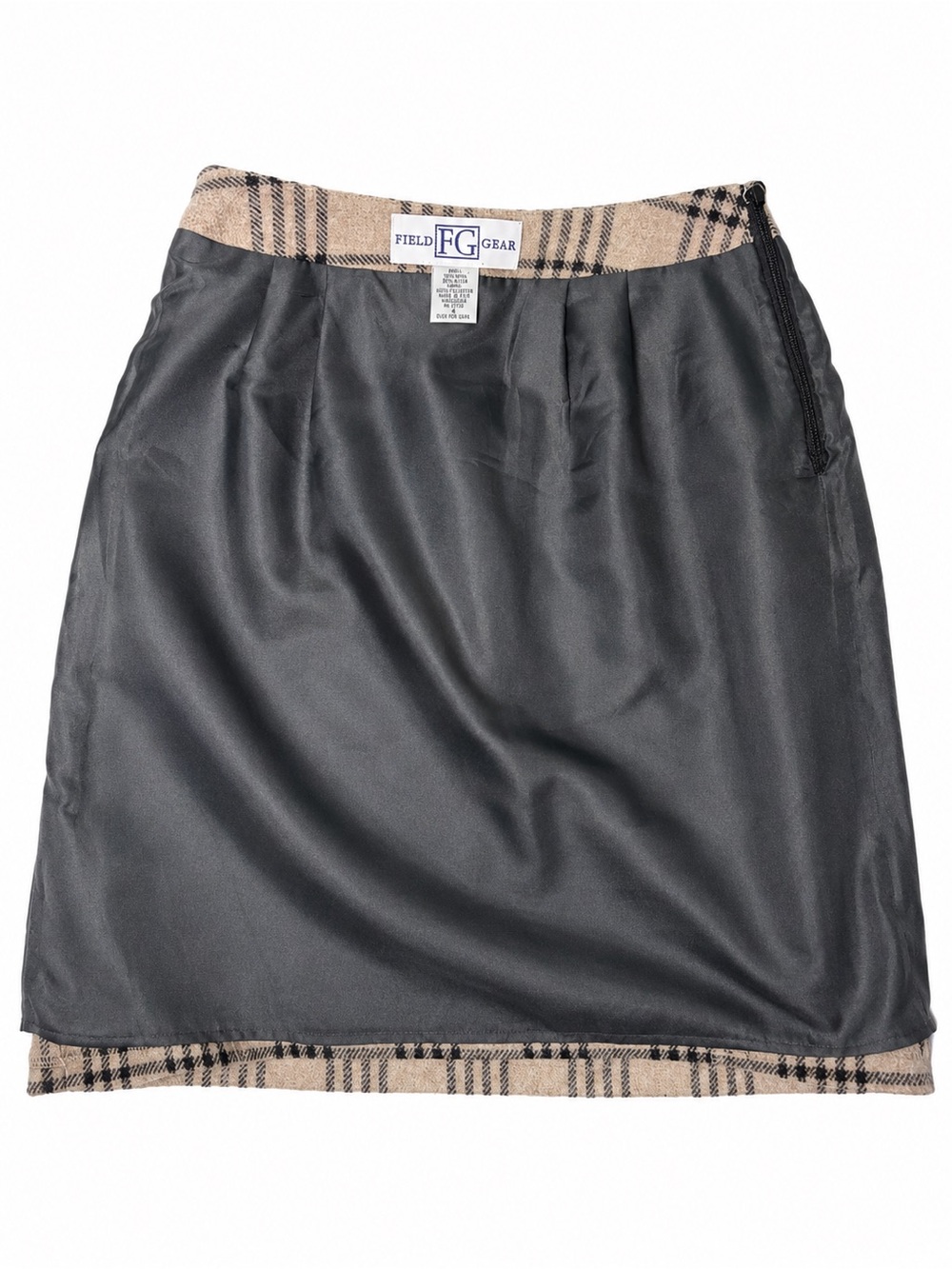 Plaid Wool Blend Mini Skirt Size 4 Lined Equestrian Preppy Dark Academia - Picture 4 of 8